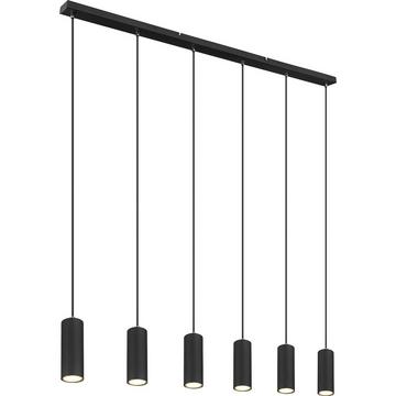 Lampe à suspension Robby métal noir mat 6xGU10