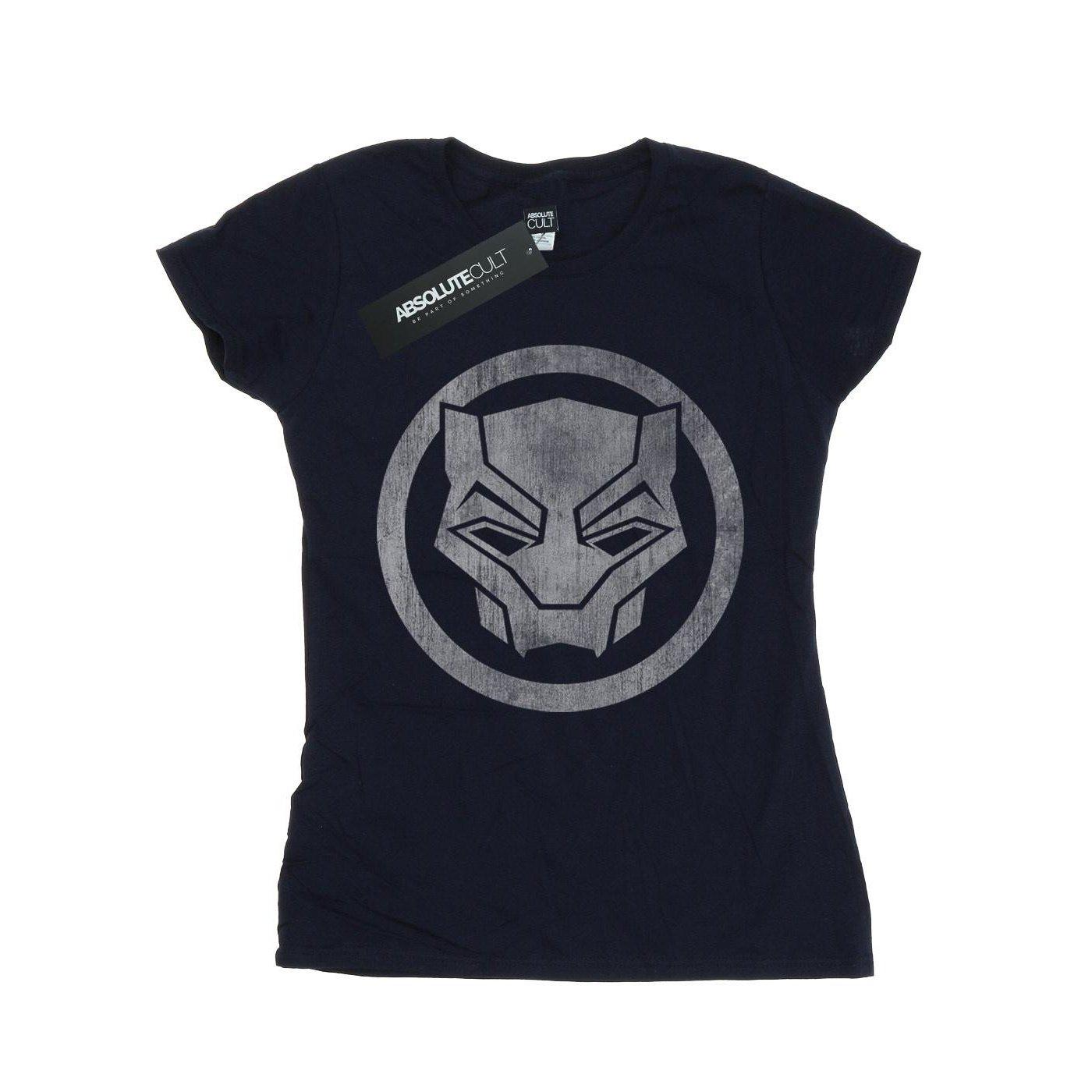 Image of Black Panther Distressed Icon Tshirt Damen Marine XL