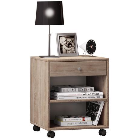 VCM Table de nuit Table d'appoint Tiroir Console Table de nuit Roulettes Rolda Table de nuit Table d'appoint Tiroir Console Table de nuit Roulettes Rolda  