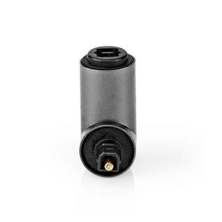 Nedis  Adaptateur TosLink | TosLink femelle | TosLink mâle | coudé 90° | Aluminium | Gris avec métal | 1 pc. | Boîte 