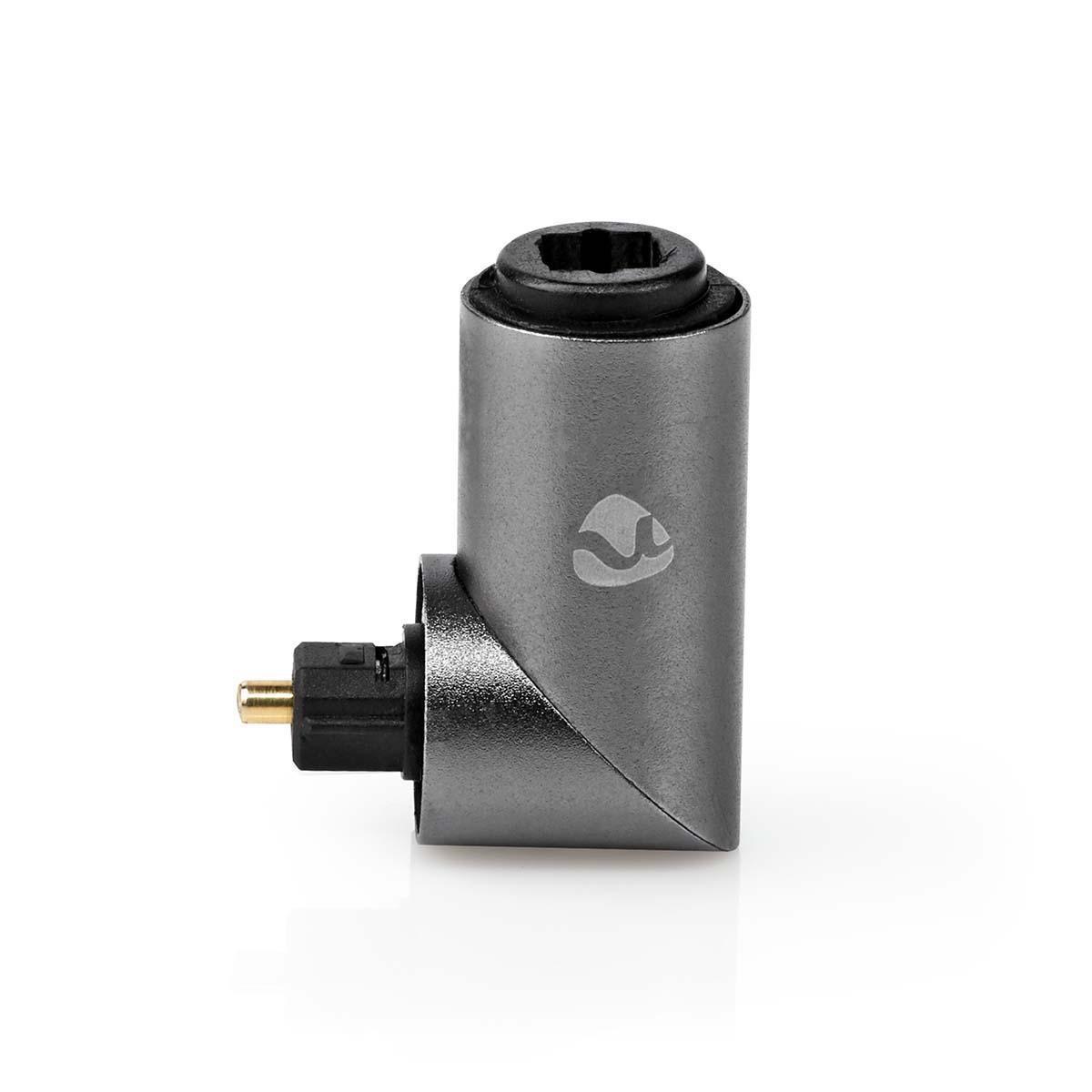 Nedis  Adaptateur TosLink | TosLink femelle | TosLink mâle | coudé 90° | Aluminium | Gris avec métal | 1 pc. | Boîte 