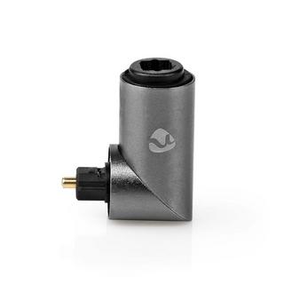 Nedis  Adaptateur TosLink | TosLink femelle | TosLink mâle | coudé 90° | Aluminium | Gris avec métal | 1 pc. | Boîte 