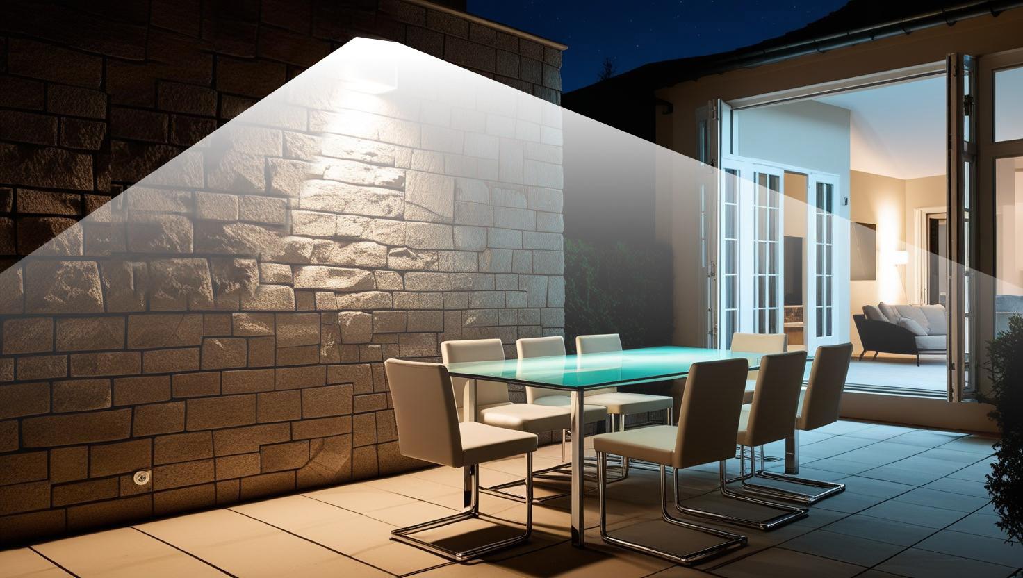 INDUSTEX Vigilamp Solar Light with sensor-Luce solare per esterni con sensore di movimento e telecomando - 240 LED, 500 lumen, resistente alle intemperie IP64  