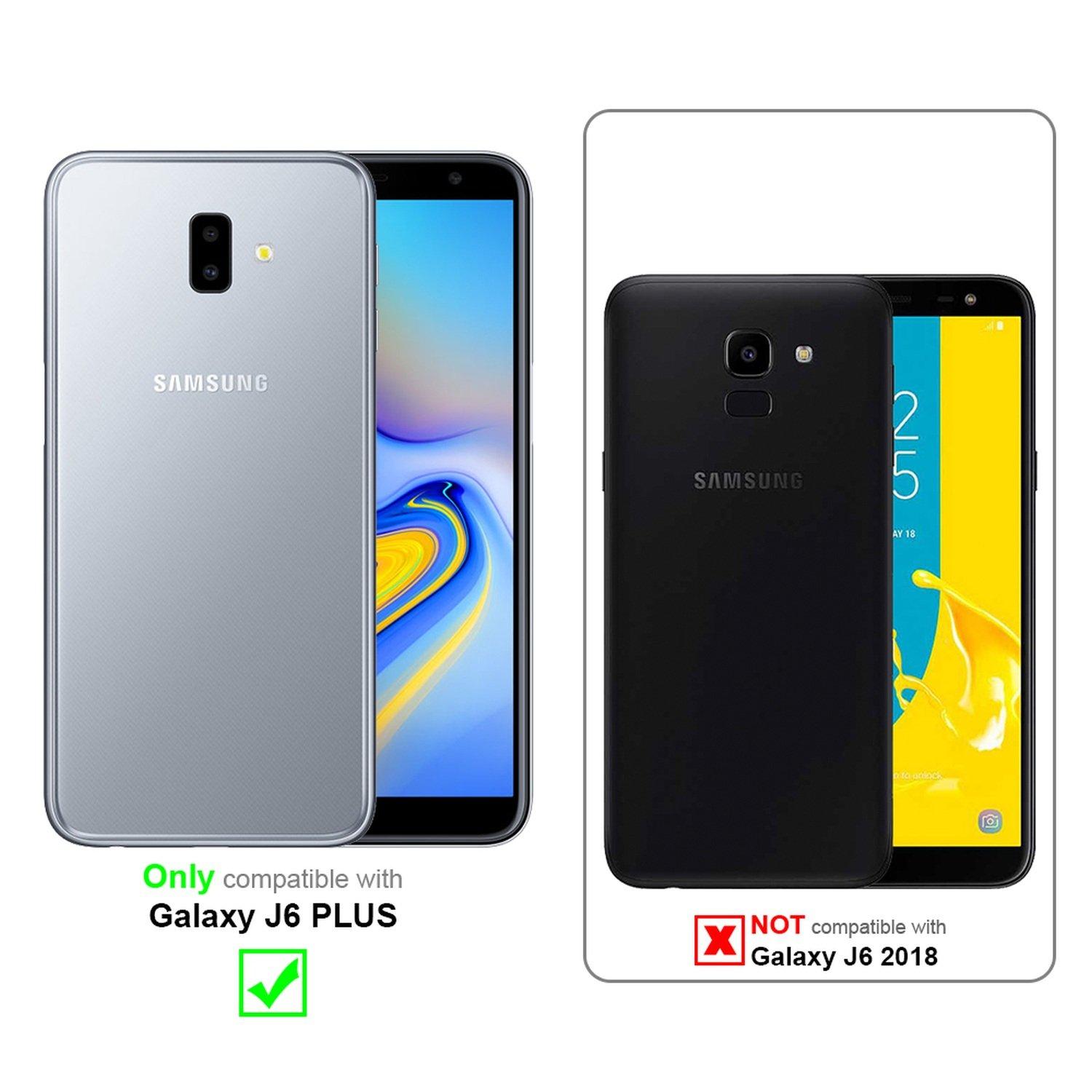 Cadorabo  Hülle für Samsung Galaxy J6 PLUS Magnetverschluss, Kartenfach 