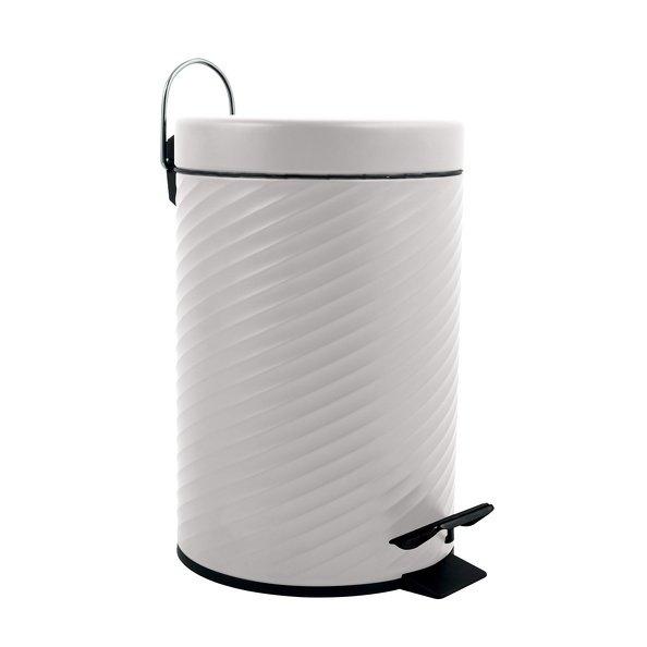 Image of Badezimmer Treteimer Edelstahl AJAN 3L Matt Weiß Badezimmer Treteimer Edelstahl AJAN 3L Matt Weiß