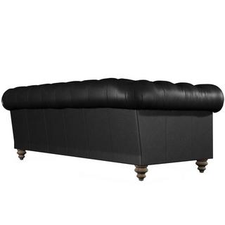 mutoni Chesterfield Sofa Coniston Leder Galveston Black 212  