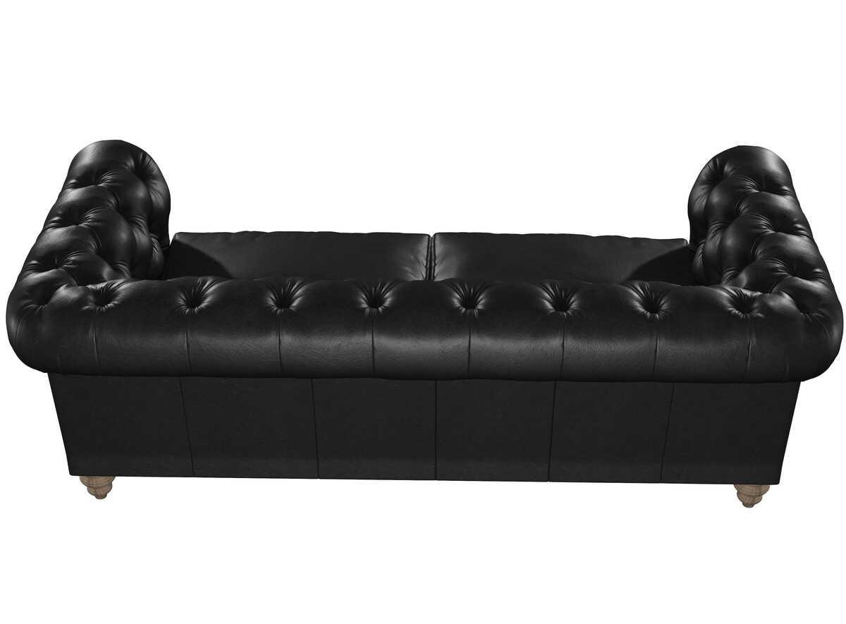 mutoni Chesterfield Sofa Coniston Leder Galveston Black 212  