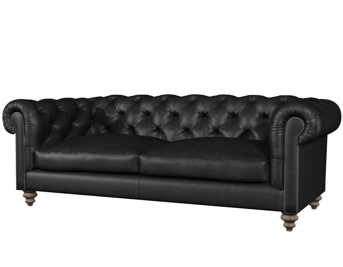 mutoni Chesterfield Sofa Coniston Leder Galveston Black 212  