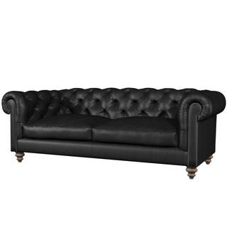 mutoni Chesterfield Sofa Coniston Leder Galveston Black 212  