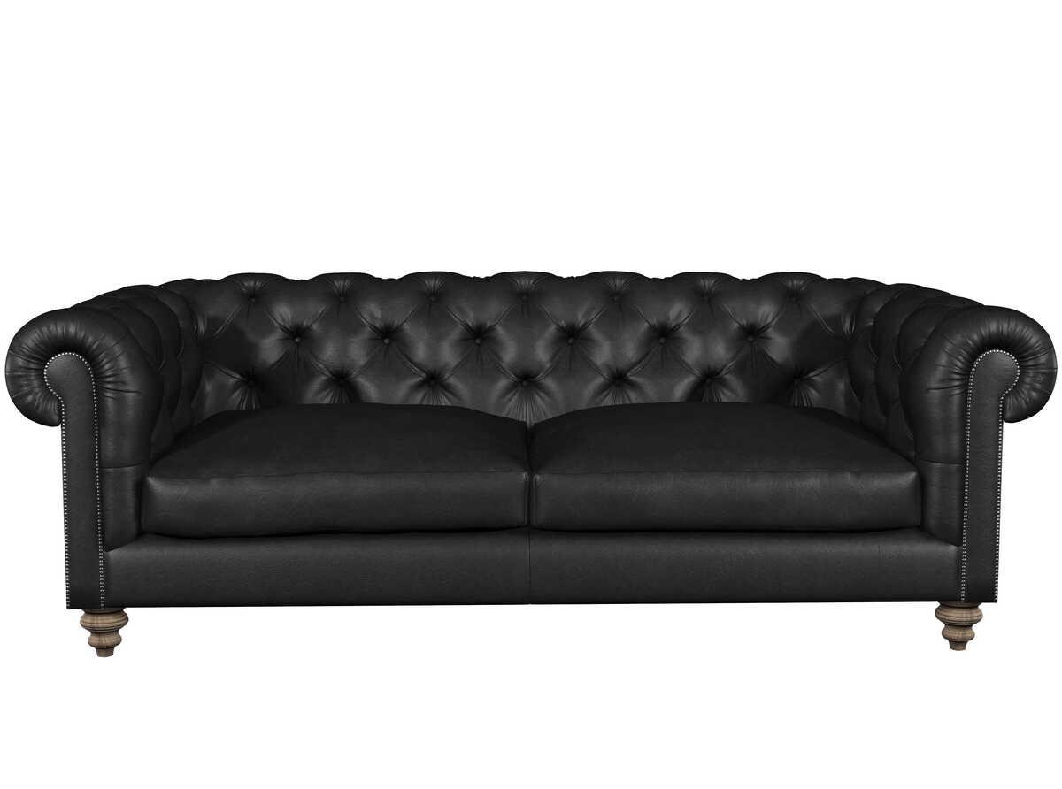 mutoni Chesterfield Sofa Coniston Leder Galveston Black 212  