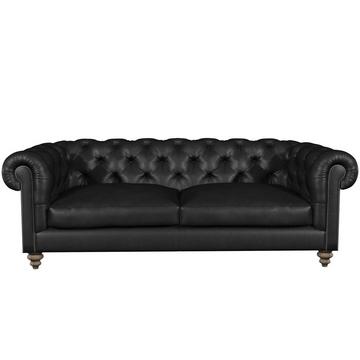 Chesterfield Sofa Coniston Leder Galveston Black 212