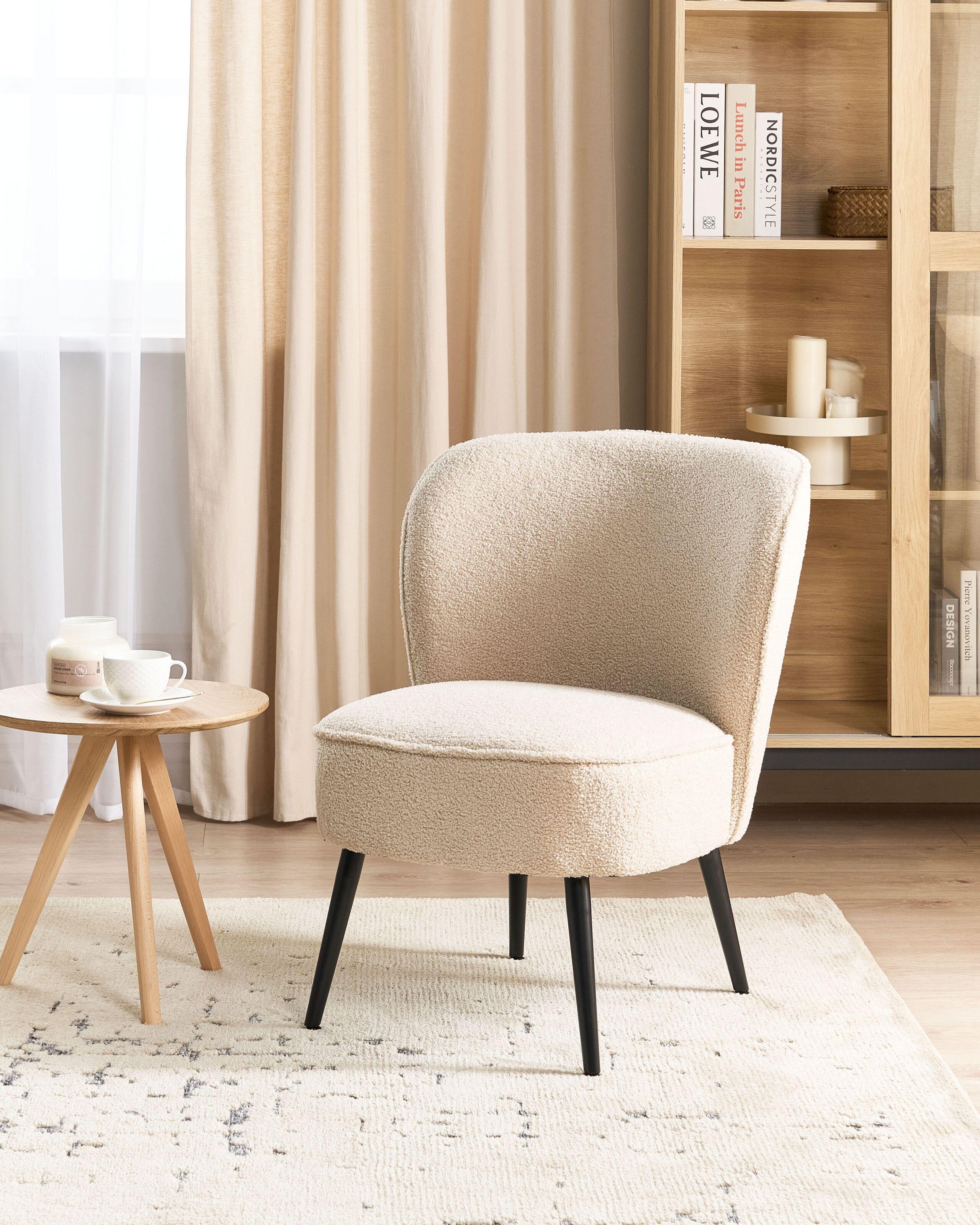 Beliani Fauteuil en Bouclé Moderne VOSS  