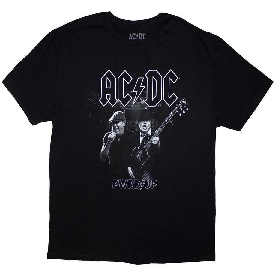 AC/DC ACDC PWRDUP Schwarz-Weiss Foto T-Shirt  
