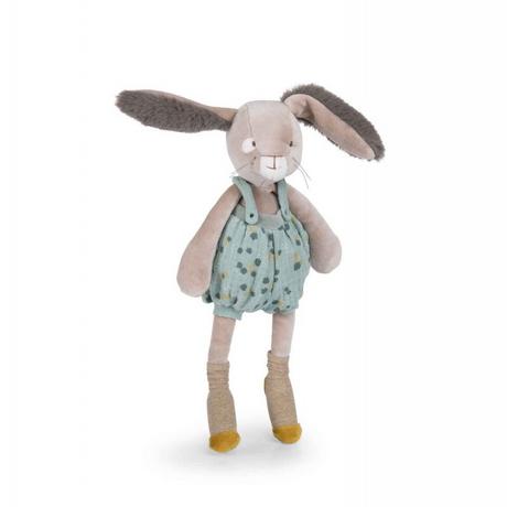 Moulin Roty  peluche lapin vert, Trois Petits Lapins, Moulin Roty 