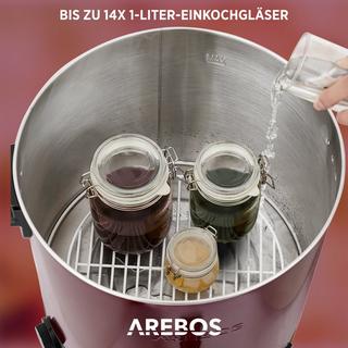 Arebos Einkochautomat Glühweinkocher Heißgetränke Spender 1800 W mit Timer & Thermostat  28L  