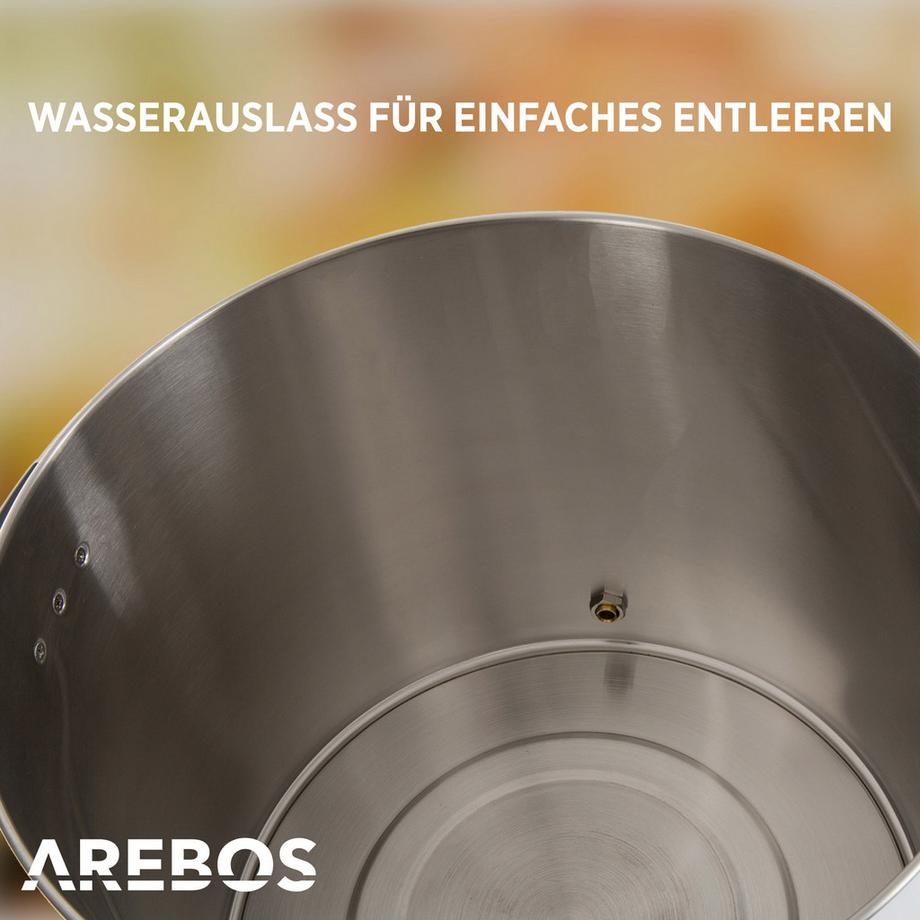 Arebos Conserve Macchina 28L Conserve Pentola Vin Brulè Dispenser Bevande Calde con timer e termostato  