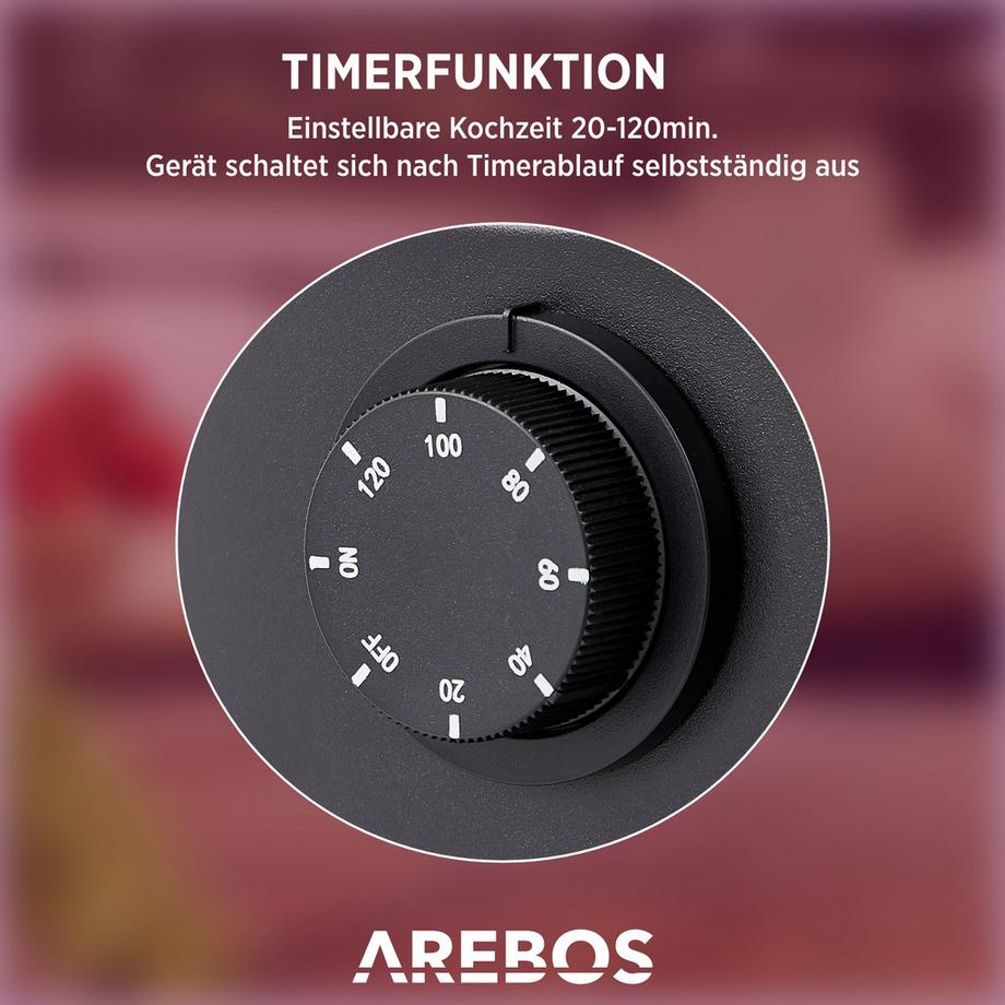 Arebos Conserve Macchina 28L Conserve Pentola Vin Brulè Dispenser Bevande Calde con timer e termostato  