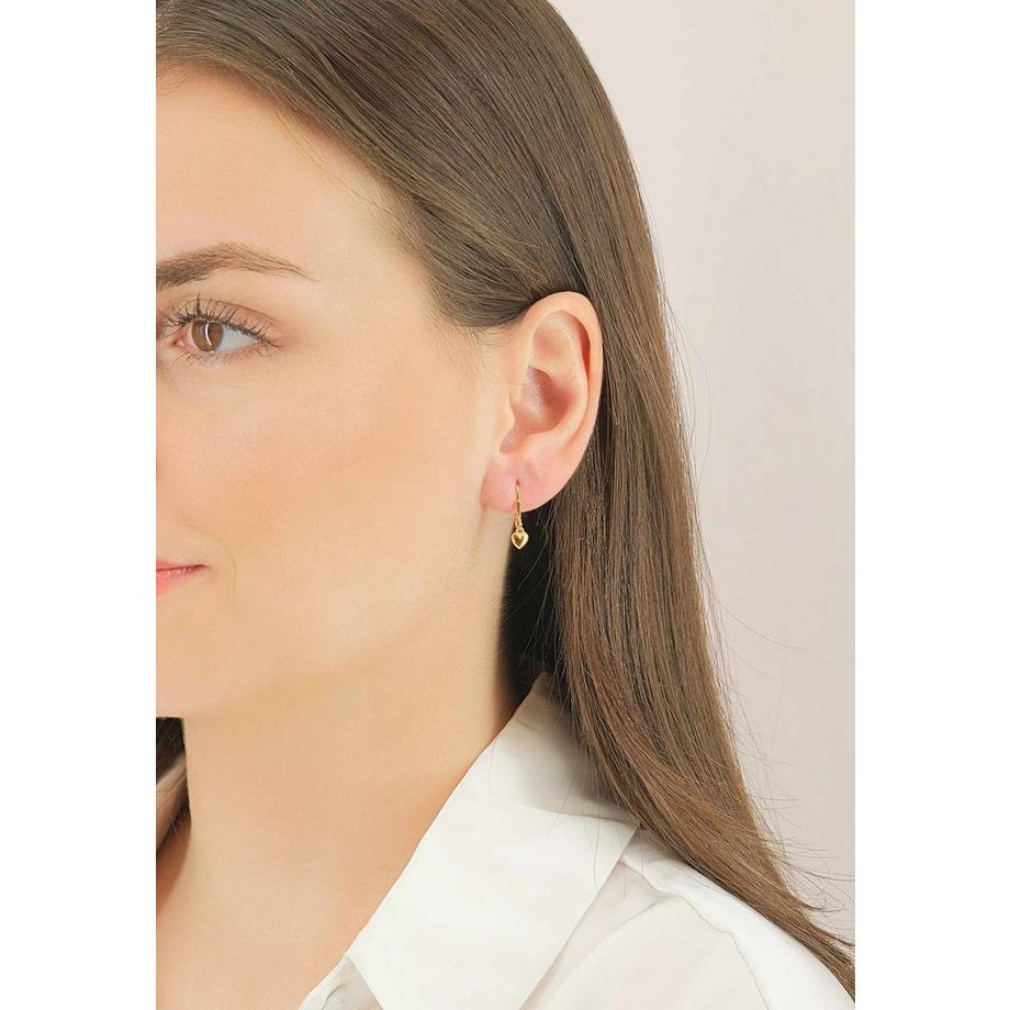 MUAU Schmuck  Boucle d'oreille or jaune 750, 16x5mm 