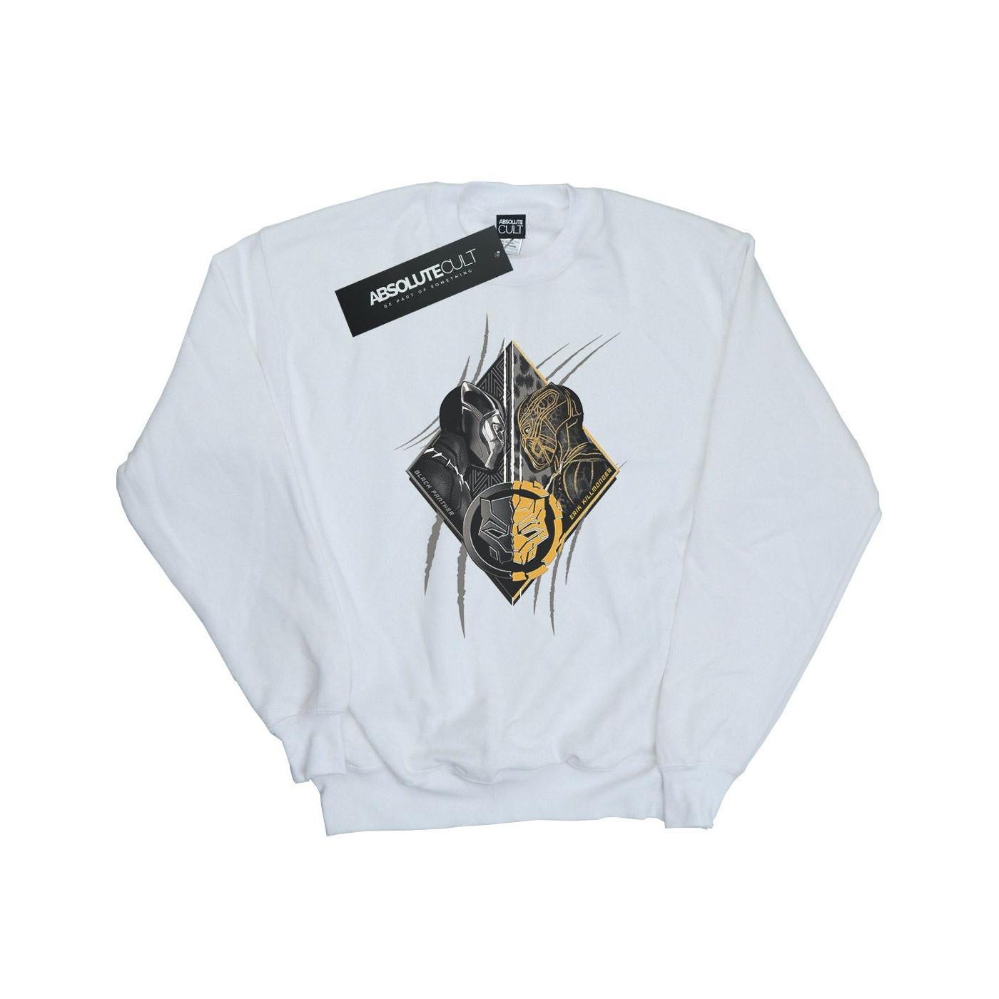 Image of Black Panther Vs Killmonger Sweatshirt Damen Weiss L