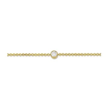 Bracelet avec un zirconium 1269 Plaqué or