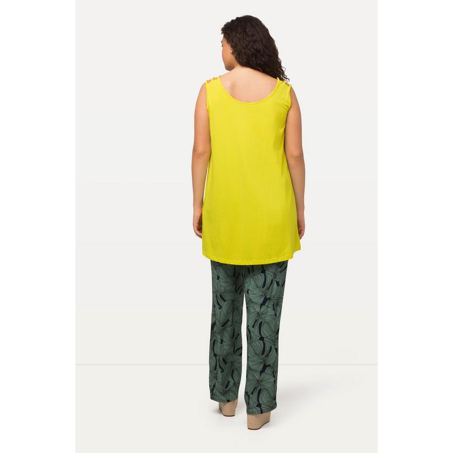 Ulla Popken Haut sans manches Col Rond Coupe A-Ligne Bretelles Divisées  