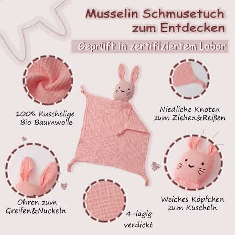Activity-board  Baby Geschenk zur Geburt Mädchen & Junge Baby Geschenkset Neugeborenen Geschenk mit 100% Baumwolle 