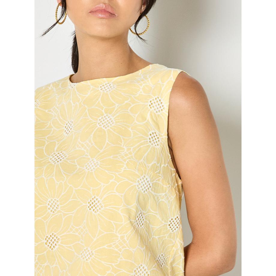 APRICOT Top broderie dentelle florale  