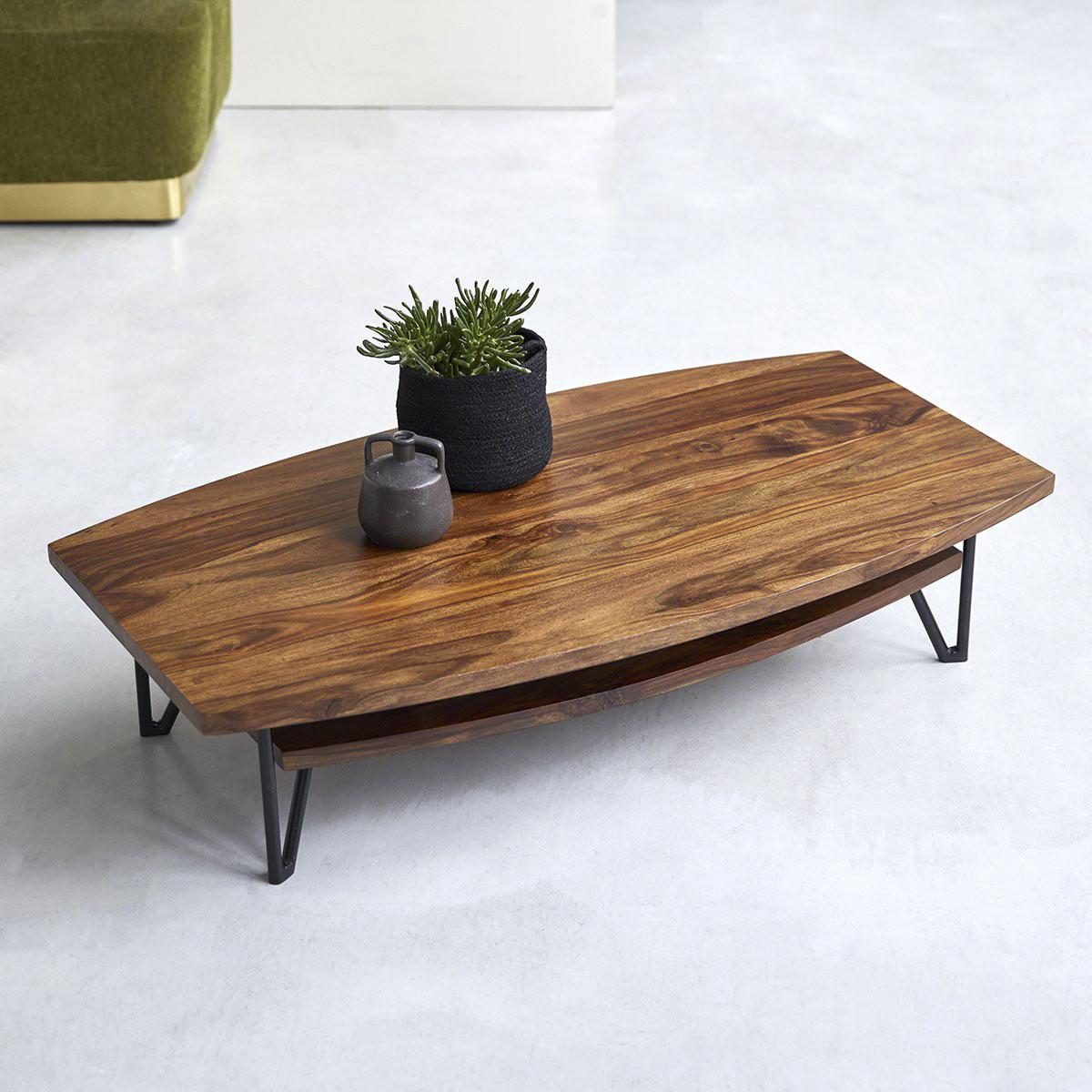 mutoni Table basse Indore acacia marron 110x60  