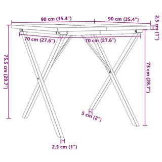 VidaXL tavolo da pranzo Legno di pino  