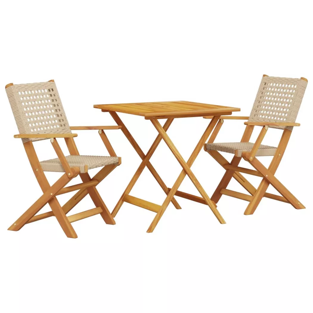 VidaXL - Bistro set akazienholz, One Size, Beige