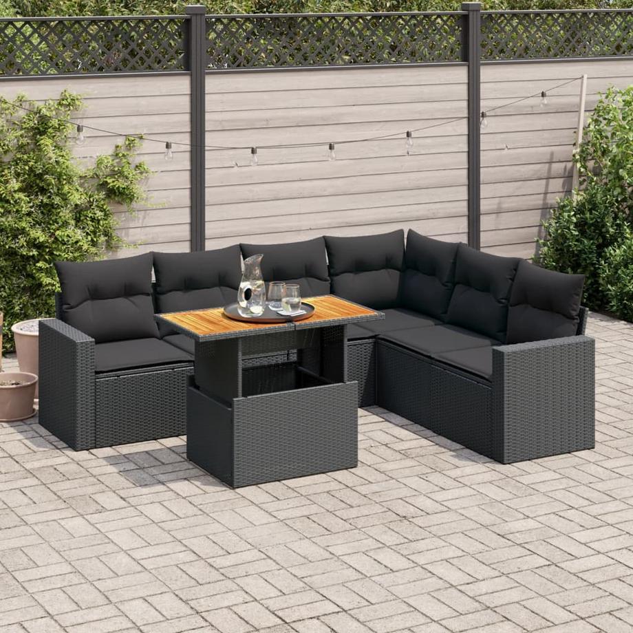 VidaXL set di divani da giardino Polirattan  