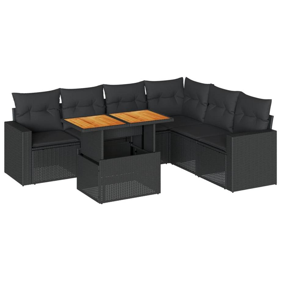 set di divani da giardino Polirattan