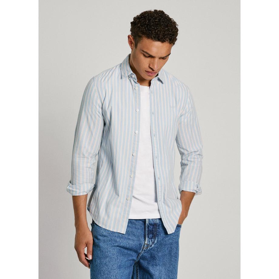 Pepe Jeans London Mariu Camicia a Righe Maniche Lunghe  