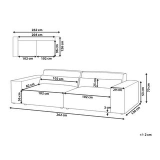 Beliani 2 Sitzer Sofa aus Polyester Modern HELLNAR  