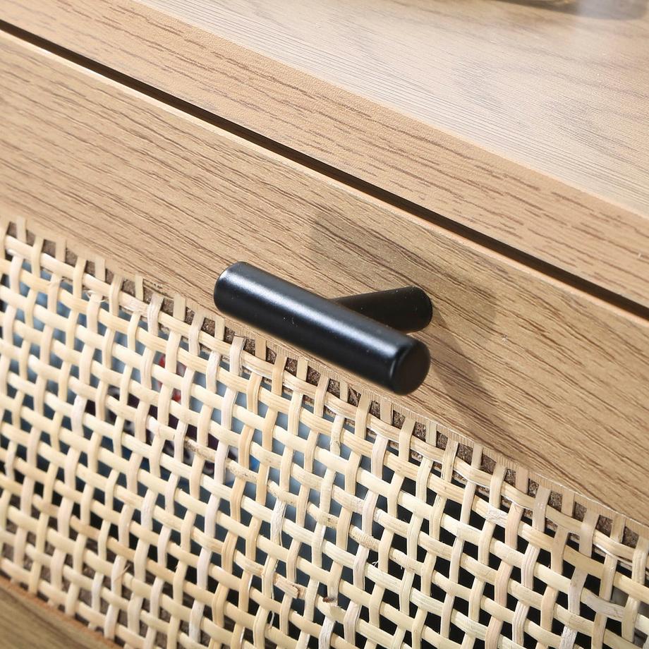 Calicosy Table de Chevet 1 Tiroir Rotin avec Étagère H50 cm - JAYA  