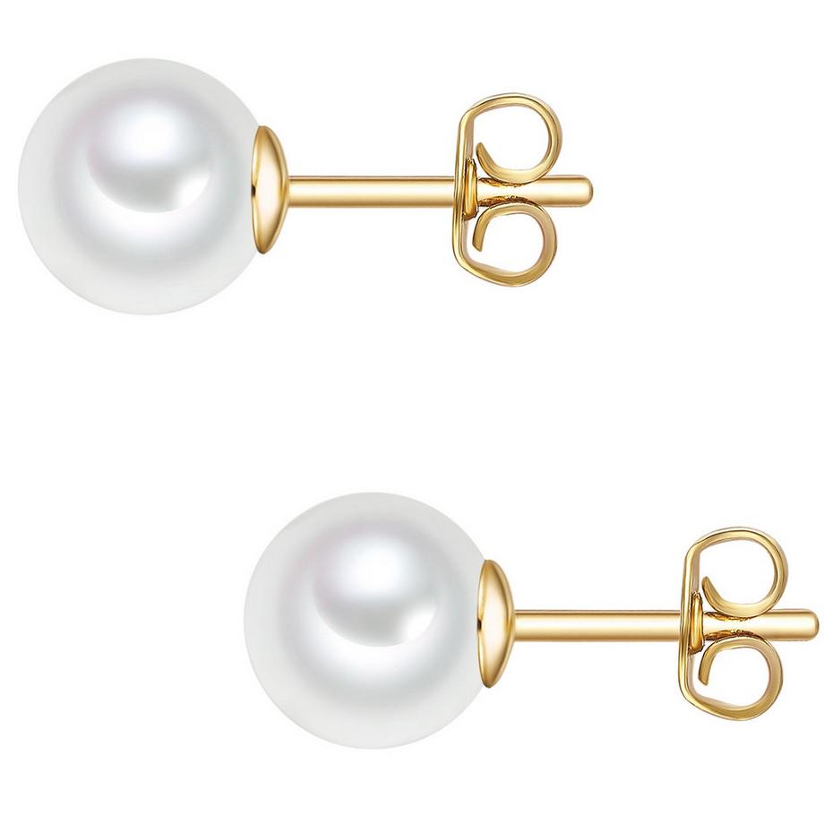 Rafaela Donata  Ohrstecker Sterling Silber gelbgold Muschelkernperle 