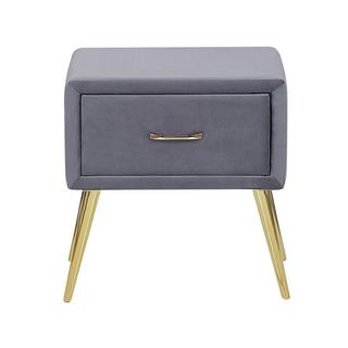 Beliani Comodino 1 cassetto en Velluto Glamour FLAYAT  