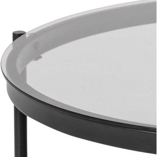 mutoni Table basse Bellevue verre fumé rond 75  