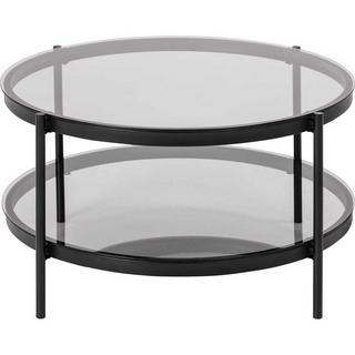 mutoni Table basse Bellevue verre fumé rond 75  