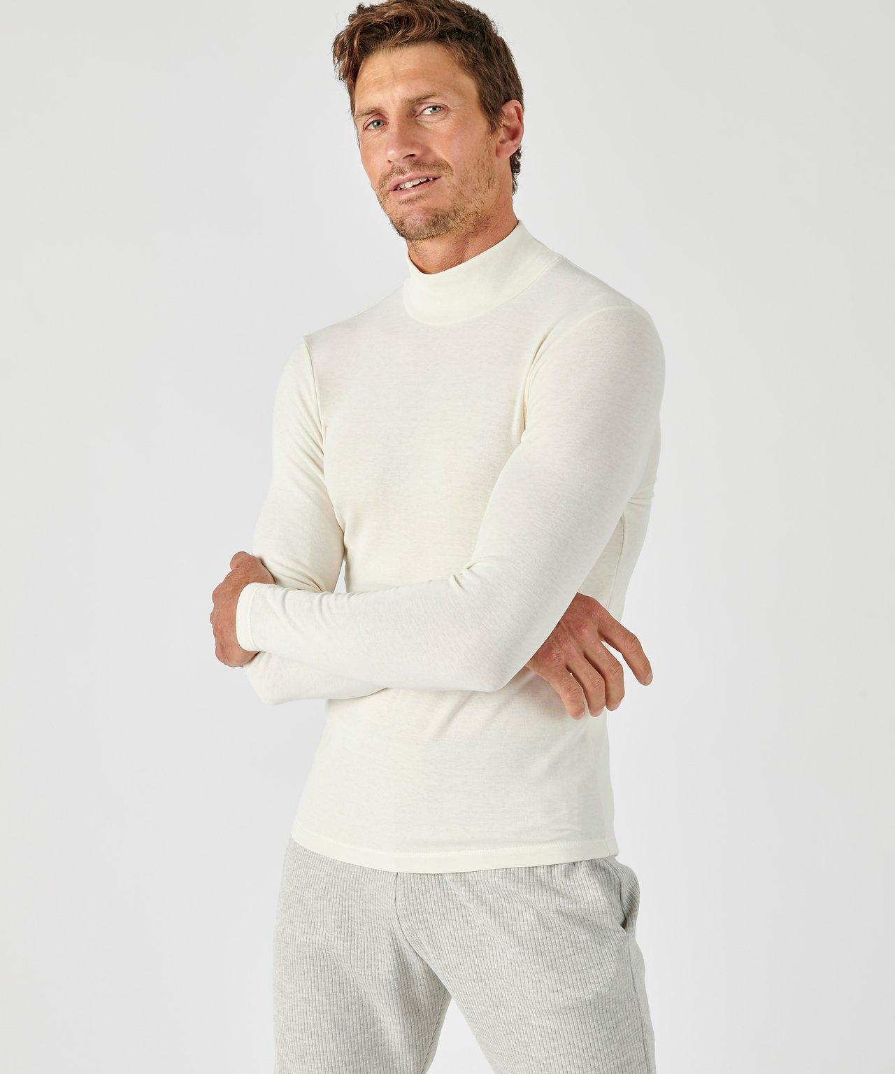 Image of Langärmeliges Shirt Mit Stehkragen, Wärmegrad Intense 4. Herren Weiss XXL