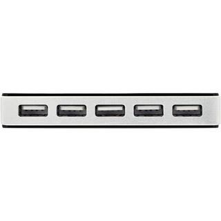 Digitus  10 Porte Hub USB 2.0 Nero, Argento 