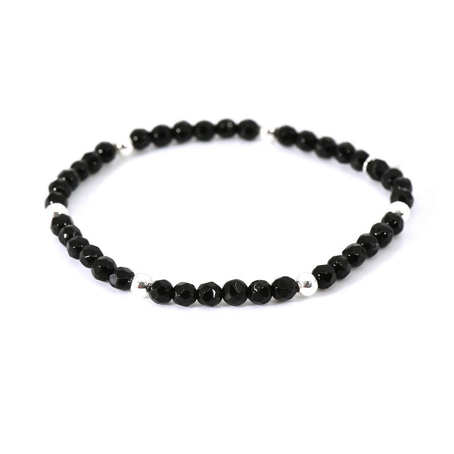 Balibay  Bracelet Joena, orné de pierres d'onyx et d'argent sterling 