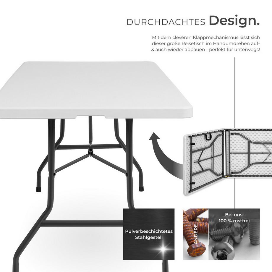 Tectake  Tavolo da campeggio  pieghevole 