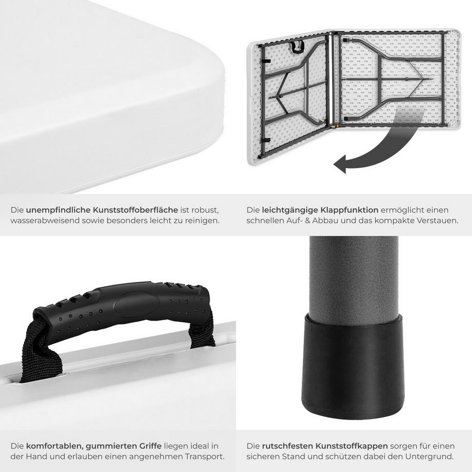 Tectake  Tavolo da campeggio  pieghevole 