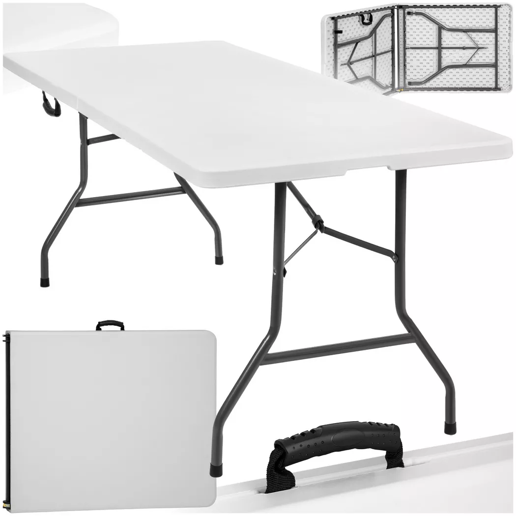 tectake® Campingtisch, klappbar, hohe Belastbarkeit, 183 x 76 x 74 cm