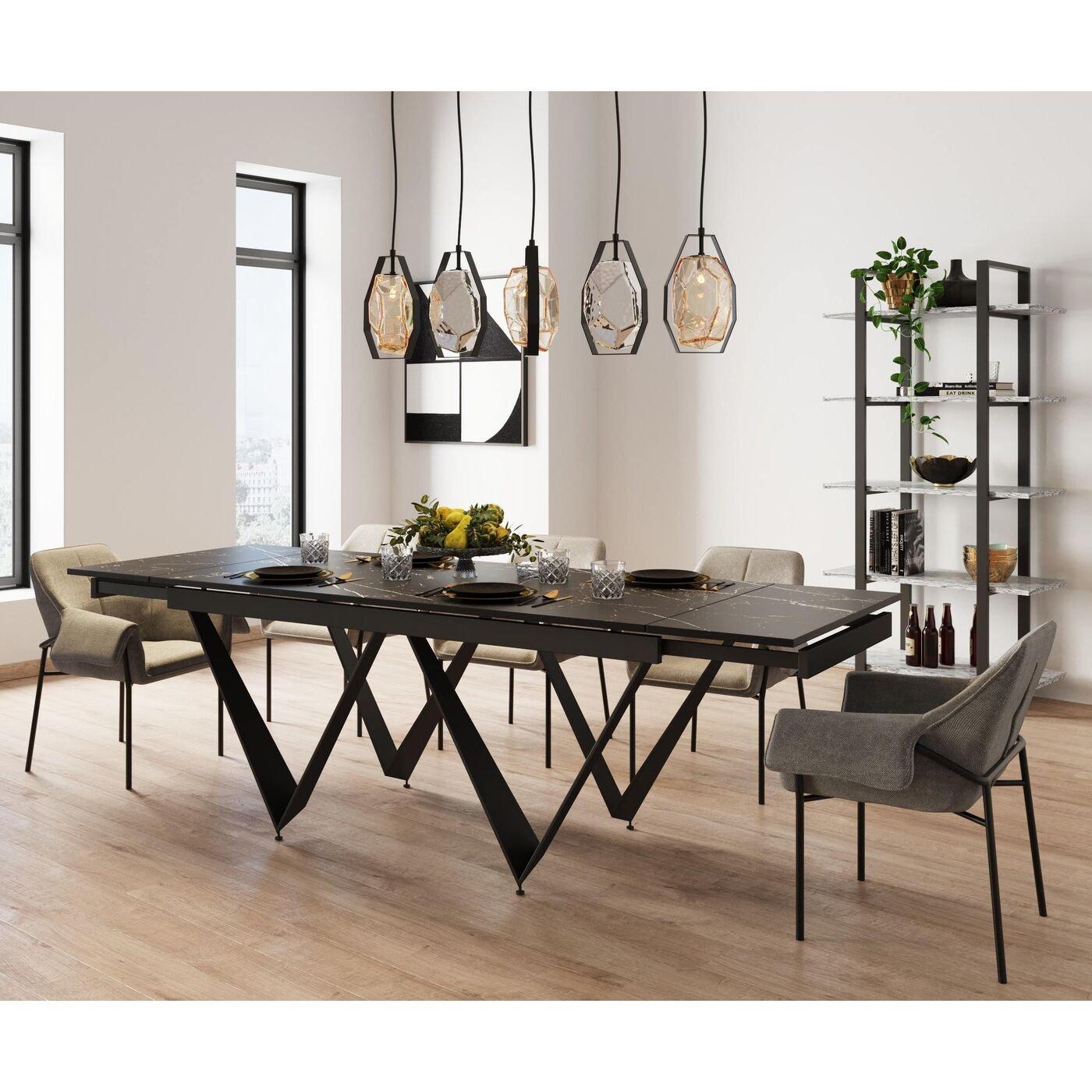 KARE Design Table extensible Sandra 180(40+40)x90  