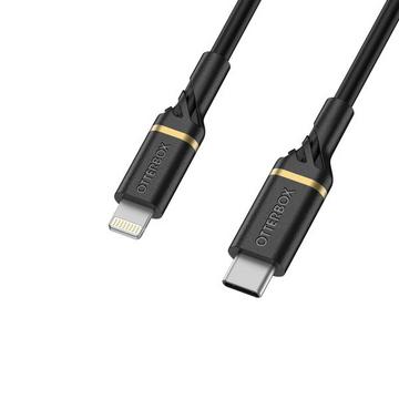 Cable USB C-Lightning 1M USB-PD, noir