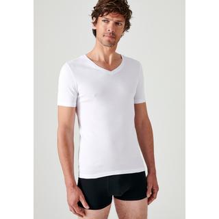 Damart  Lot de 2 tee-shirts col V Essential pur coton peigné. 