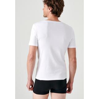 Damart  Lot de 2 tee-shirts col V Essential pur coton peigné. 