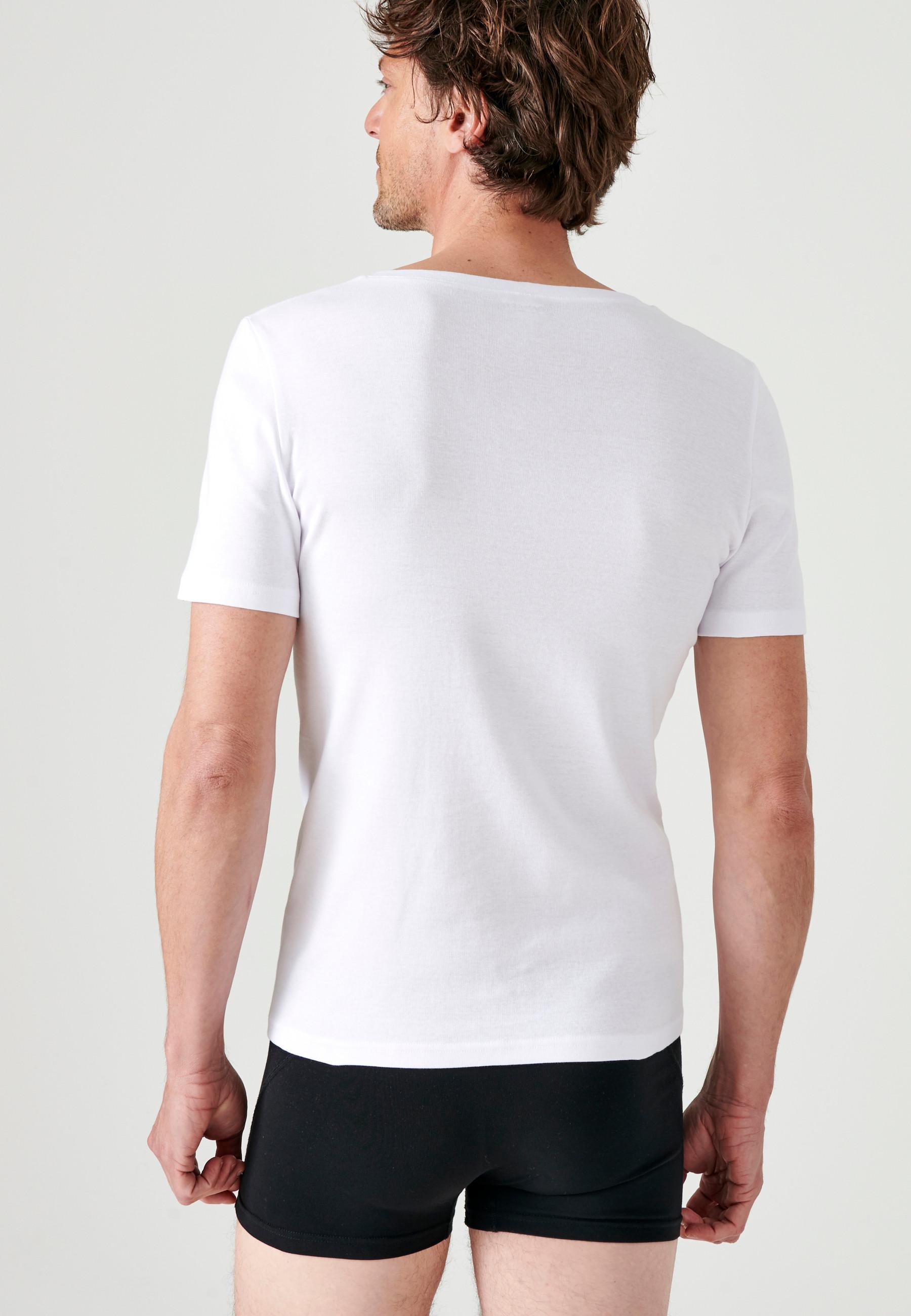 Damart  Lot de 2 tee-shirts col V Essential pur coton peigné. 